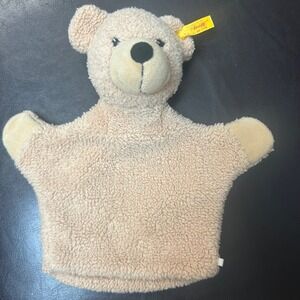 Steiff Fynn the Teddy Bear Hand Puppet Soft Plush Cream Kids Toy‎